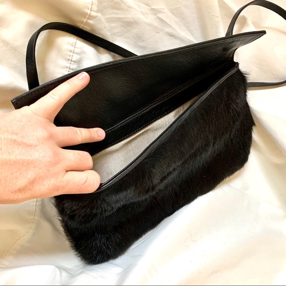Pour La Victoire Genuine Rabbit Fur Handbag - Picture 2 of 5